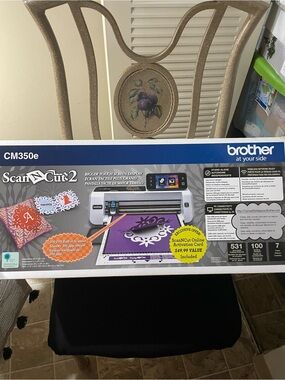 Brother ScanNCut2 CM350e Craft Cutting Machine - White and Blue Packaging